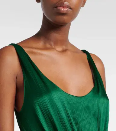 JW Anderson Gathered silk satin midi dress | Thumbnail 7 JW Anderson Gathered silk satin midi dress | Thumbnail 7