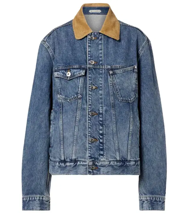 JW Anderson Corduroy-trimmed denim jacket
