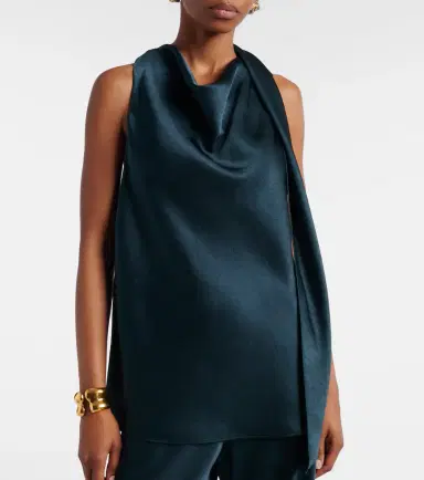 Vince Scarf-detail satin top | Thumbnail 3