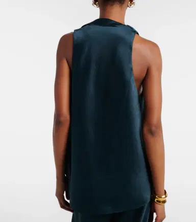 Vince Scarf-detail satin top | Thumbnail 4