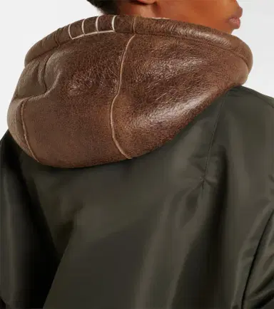 JW Anderson Shearling-trimmed bomber jacket | Thumbnail 4 JW Anderson Shearling-trimmed bomber jacket | Thumbnail 4