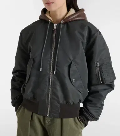 JW Anderson Shearling-trimmed bomber jacket | Thumbnail 5 JW Anderson Shearling-trimmed bomber jacket | Thumbnail 5