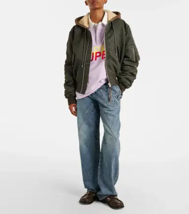 JW Anderson Shearling-trimmed bomber jacket | Thumbnail 6 JW Anderson Shearling-trimmed bomber jacket | Thumbnail 6