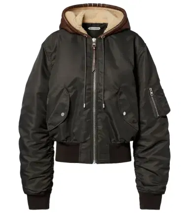 JW Anderson Shearling-trimmed bomber jacket | Thumbnail 1 JW Anderson Shearling-trimmed bomber jacket | Thumbnail 1