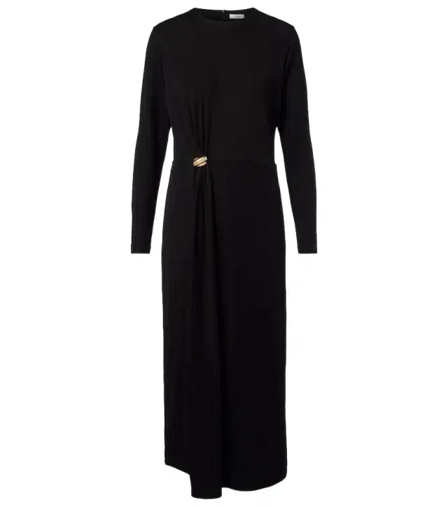 Vince Draped wool-blend midi dress