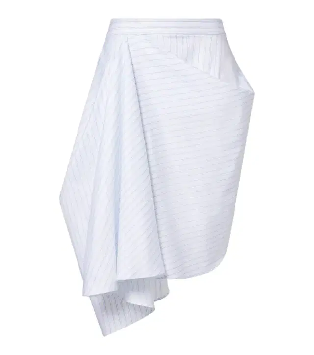 JW Anderson Striped draped cotton poplin miniskirt