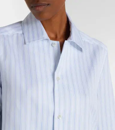 JW Anderson Striped asymmetric cotton poplin shirt | Thumbnail 6 JW Anderson Striped asymmetric cotton poplin shirt | Thumbnail 6