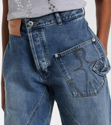 JW Anderson Twisted embroidered straight jeans | Thumbnail 2