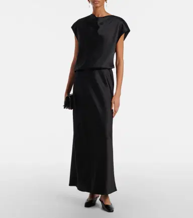 Vince Draped satin maxi dress | Thumbnail 4