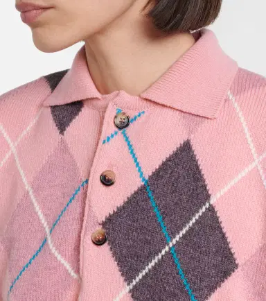JW Anderson Argyle wool polo sweater | Thumbnail 5 JW Anderson Argyle wool polo sweater | Thumbnail 5