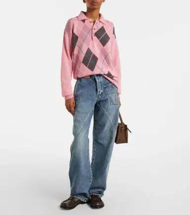 JW Anderson Argyle wool polo sweater | Thumbnail 6 JW Anderson Argyle wool polo sweater | Thumbnail 6