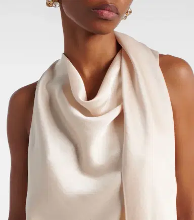 Vince Scarf-detail satin top | Thumbnail 2