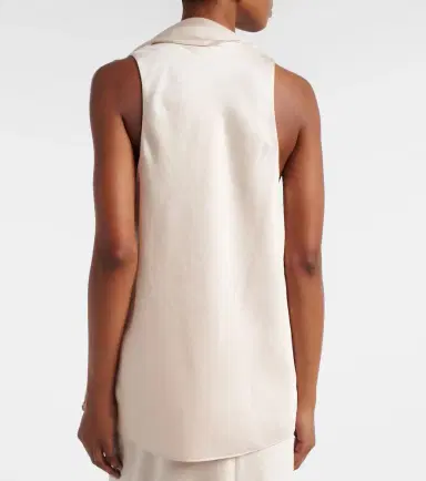 Vince Scarf-detail satin top | Thumbnail 6
