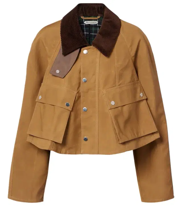 JW Anderson Corduroy-trimmed cropped cotton jacket
