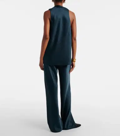 Vince High-rise satin wide-leg pants | Thumbnail 4