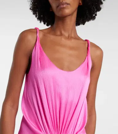 JW Anderson Gathered silk maxi dress | Thumbnail 5