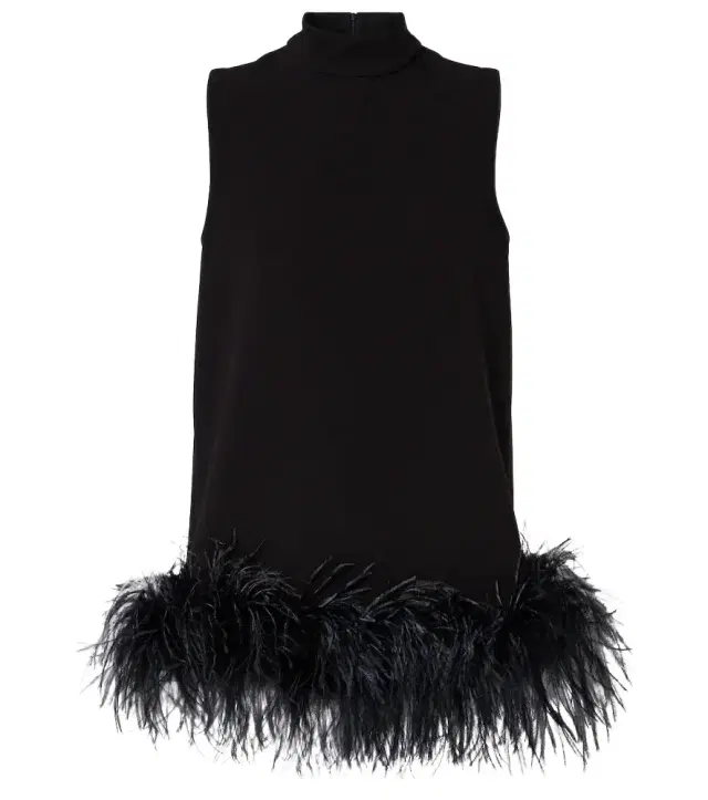Max Mara Feather-trimmed top