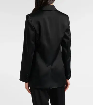 Max Mara Satin crêpe blazer | Thumbnail 4 Max Mara Satin crêpe blazer | Thumbnail 4