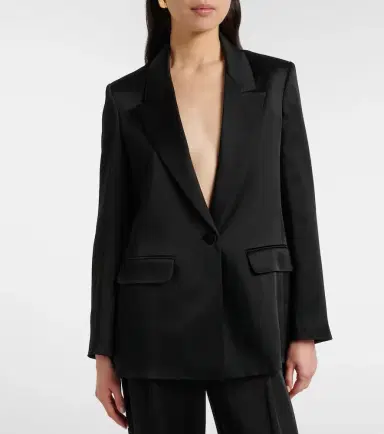 Max Mara Satin crêpe blazer | Thumbnail 6 Max Mara Satin crêpe blazer | Thumbnail 6