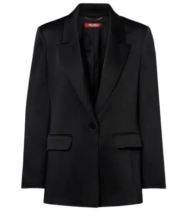 Max Mara Satin crêpe blazer | Thumbnail 1 Max Mara Satin crêpe blazer | Thumbnail 1