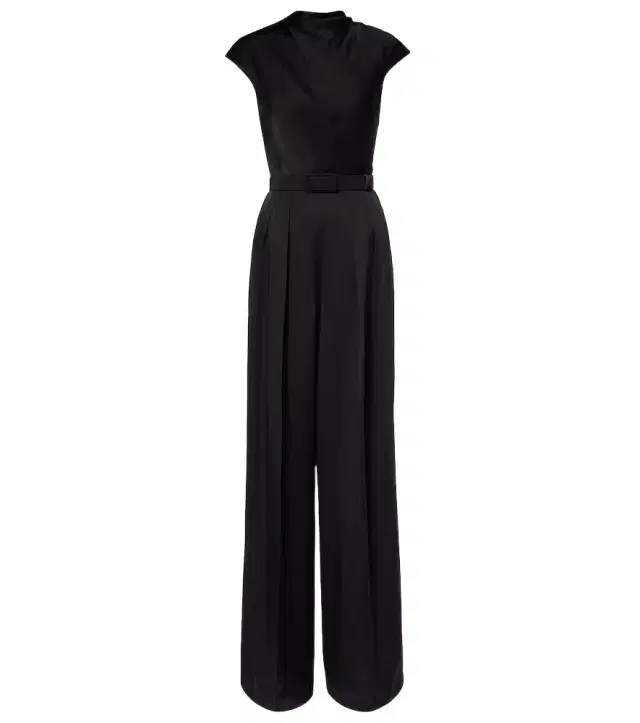 Max Mara Vespa cutout satin jumpsuit