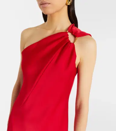 Max Mara Entrata satin midi dress | Thumbnail 3 Max Mara Entrata satin midi dress | Thumbnail 3