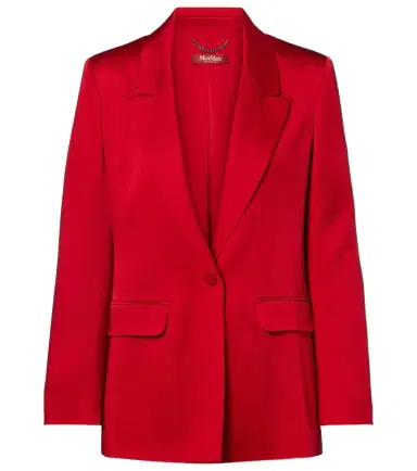 Max Mara Satin crêpe blazer | Thumbnail 1 Max Mara Satin crêpe blazer | Thumbnail 1