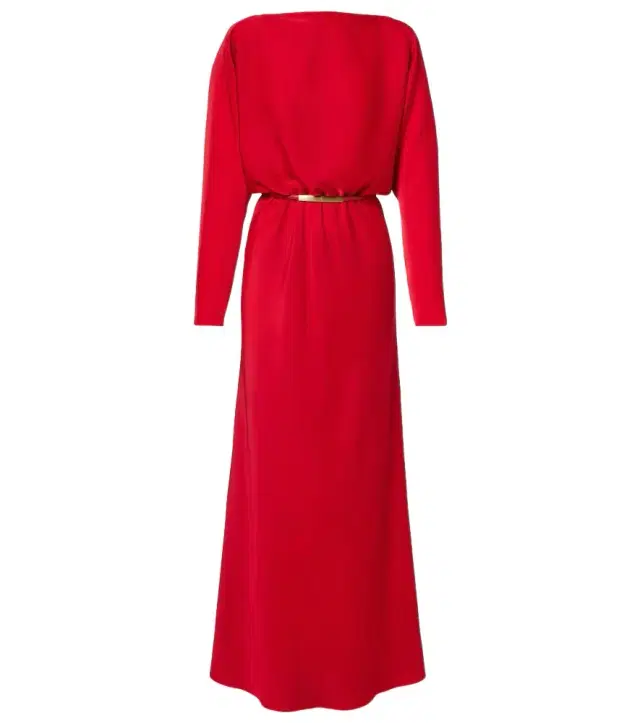 Draped satin gown