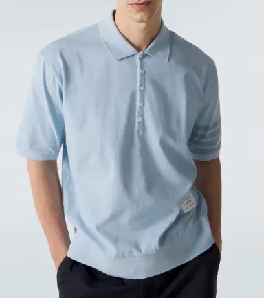Thom Browne 4-Bar cotton jersey polo shirt | Thumbnail 4