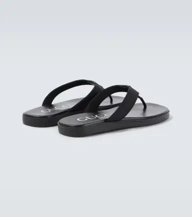 Gucci Logo canvas and leather thong sandals | Thumbnail 2