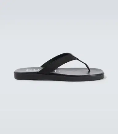 Gucci Logo canvas and leather thong sandals | Thumbnail 3