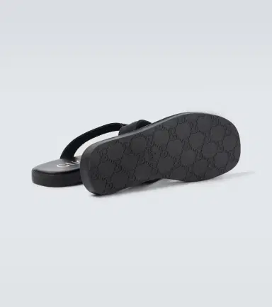 Gucci Logo canvas and leather thong sandals | Thumbnail 5