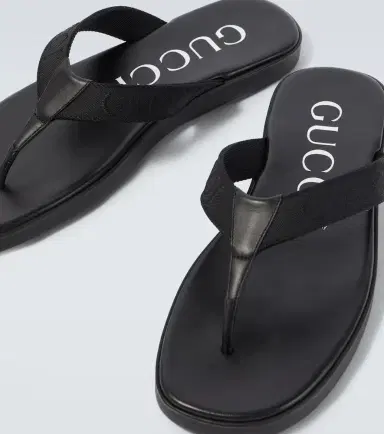 Gucci Logo canvas and leather thong sandals | Thumbnail 6
