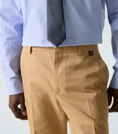 Gucci Mid-rise cotton cropped straight pants | Thumbnail 2 Gucci Mid-rise cotton cropped straight pants | Thumbnail 2
