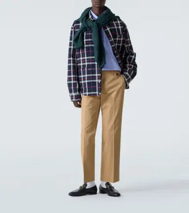 Gucci Mid-rise cotton cropped straight pants | Thumbnail 4 Gucci Mid-rise cotton cropped straight pants | Thumbnail 4