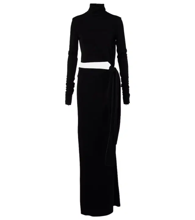 Cutout jersey maxi dress