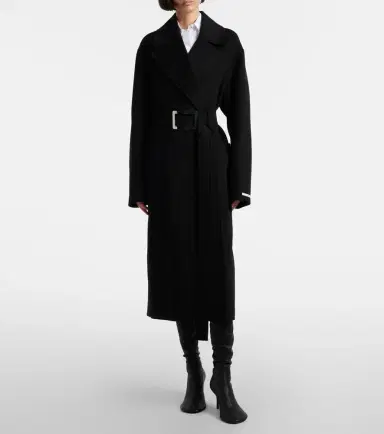 Sportmax Belted virgin wool wrap coat | Thumbnail 4