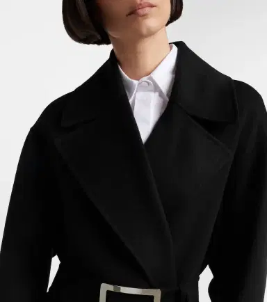 Sportmax Belted virgin wool wrap coat | Thumbnail 7