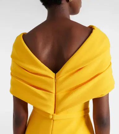 Safiyaa Loura off-shoulder crêpe gown | Thumbnail 6 Safiyaa Loura off-shoulder crêpe gown | Thumbnail 6