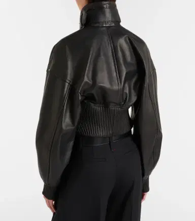 Sportmax Ossido leather blouson jacket | Thumbnail 4 Sportmax Ossido leather blouson jacket | Thumbnail 4