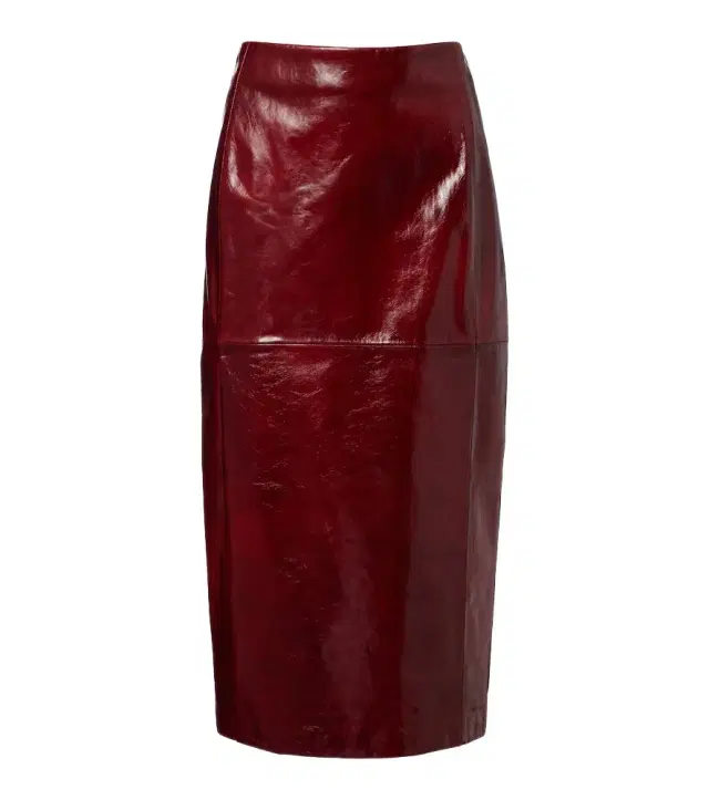 Leather pencil skirt