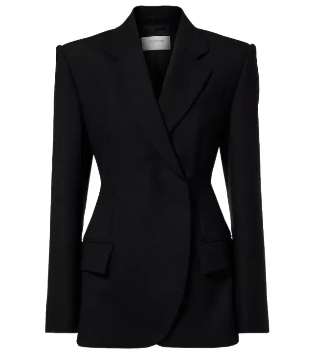 Double-breasted peplum blazer
