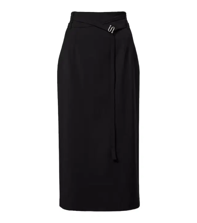 High-rise virgin wool midi skirt