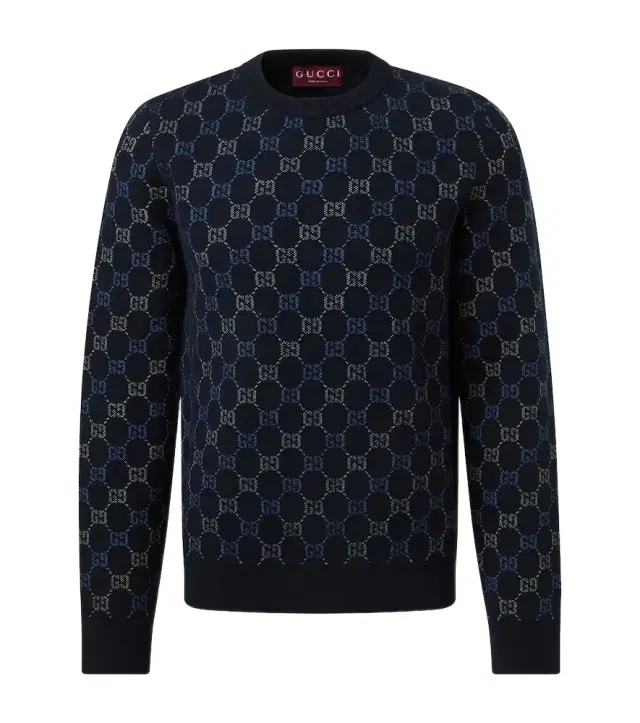 GG wool and cashmere-blend jacquard sweater