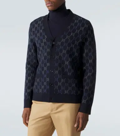 Gucci GG wool and cashmere jacquard cardigan | Thumbnail 4