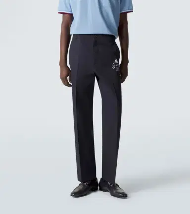 Gucci Printed cotton twill straight pants | Thumbnail 3