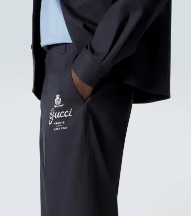 Gucci Printed cotton twill straight pants | Thumbnail 6