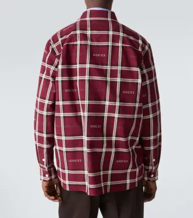 Gucci Script plaid cotton jacquard shirt | Thumbnail 2