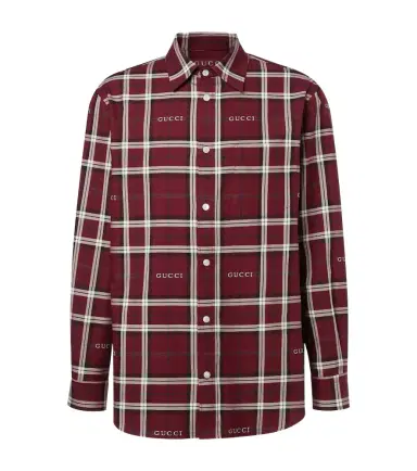 Gucci Script plaid cotton jacquard shirt | Thumbnail 1
