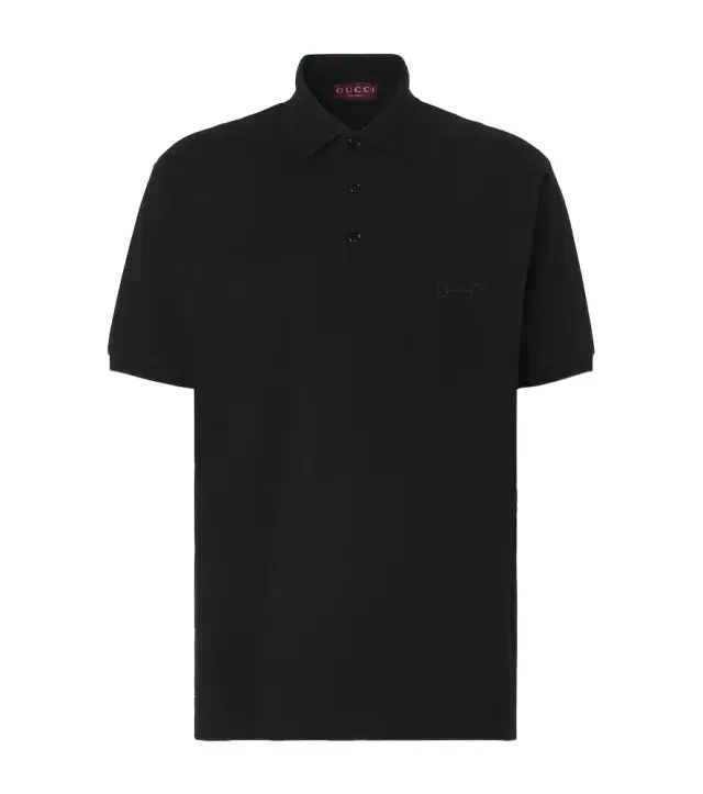 Horsebit cotton-blend piqué polo shirt